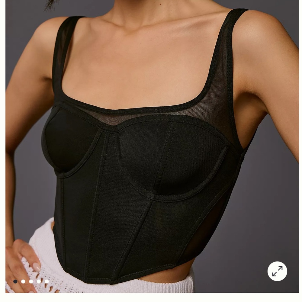 Mesh corset top